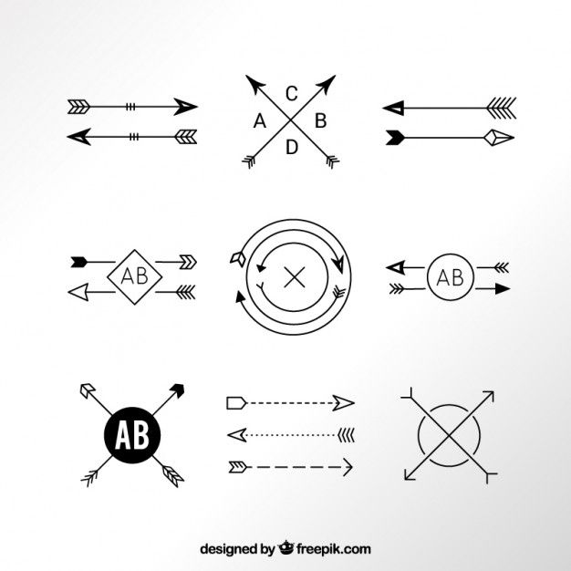 626x626 Modern Arrow Logos Free Vector Silhouette Ideas