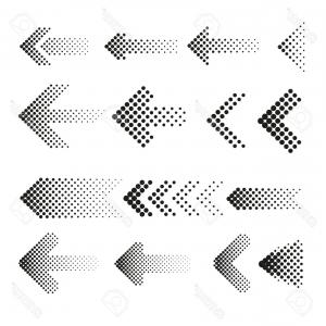300x300 Photostock Vector Dotted Halftone Arrows Vector Set Arrow Dot