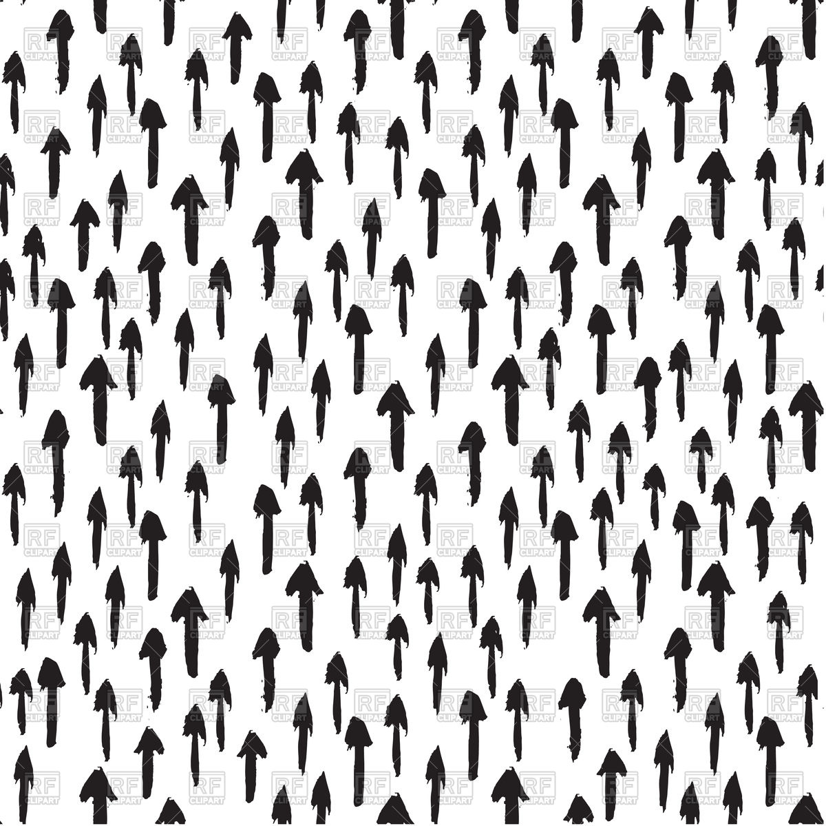 1200x1199 Seamless Pattern With Black Ink Painted Arrows Vector Image