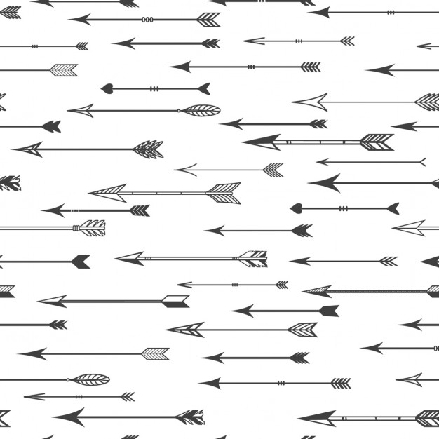 626x626 Arrow Pattern, Black And White Vector Free Download