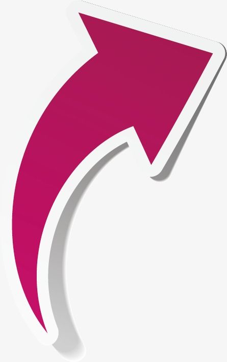 445x709 Creative Arrow Vector Material Curved Arrow, Purple, Rise, Arrow