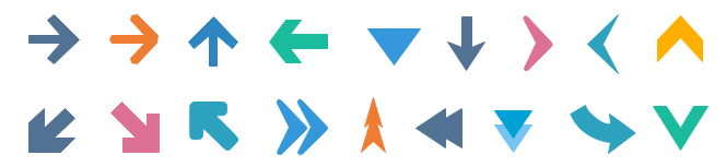 664x153 Free Vector Arrow Shapes, Symbols And Icons