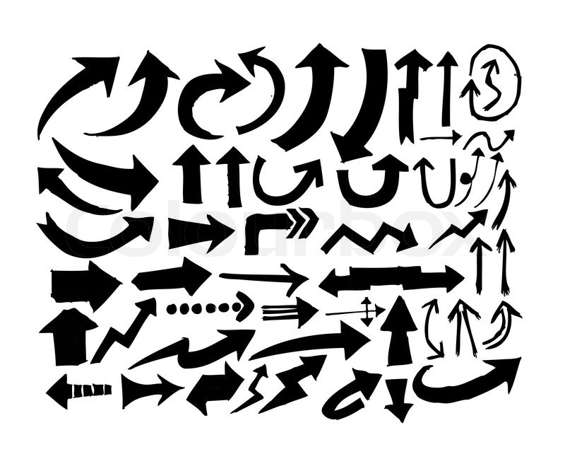 800x649 Set Of Arrow Shape Sign Icon In Stock Vector Colourbox