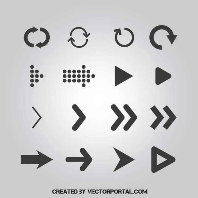 660x660 Arrow Shapes Vector Pack