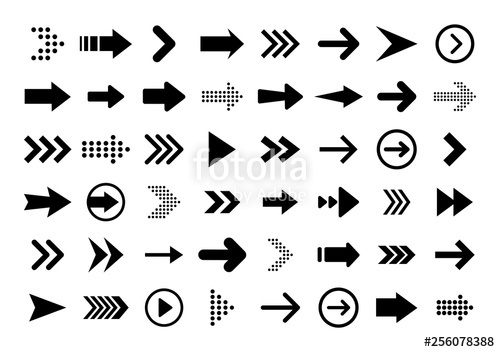 500x352 Arrows Big Black Set Icons Arrow Icon Arrow Vector Collection