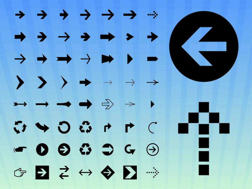 1024x768 Arrow Icons