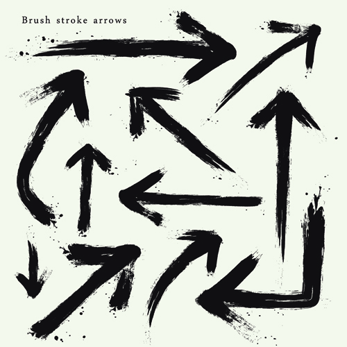 500x500 Brush Stroke Arrows Design Vector Free Download