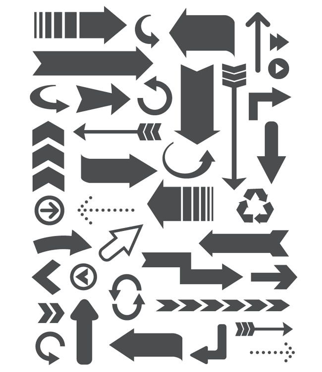 650x752 Free Retro Style Arrow Vectors