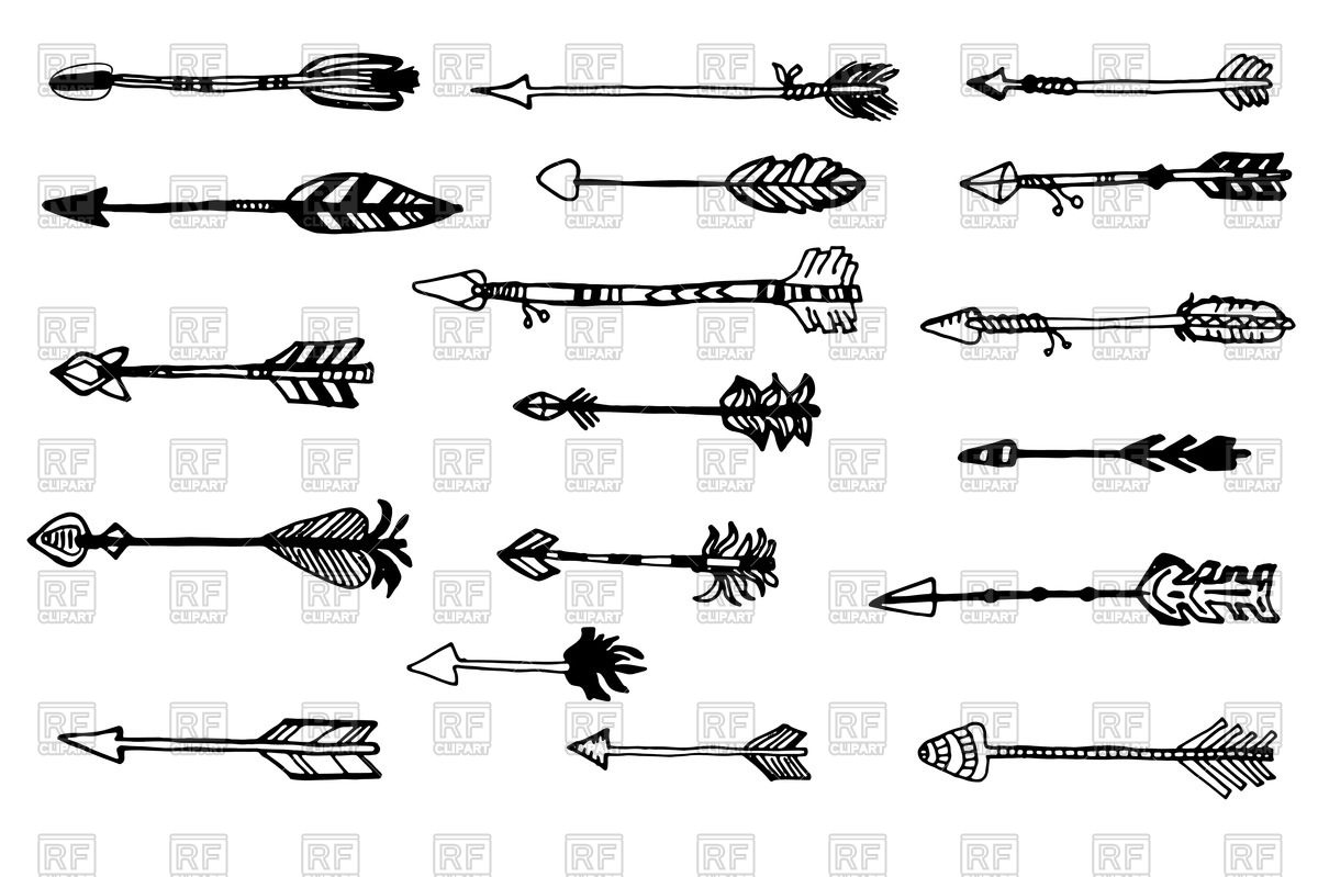 1200x799 Set Of Hand Drawn Arrows Vector Image Of Objects Mcherevan