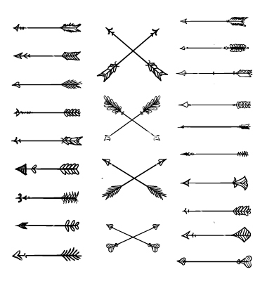 380x400 Tribal Arrow Clipart Vector