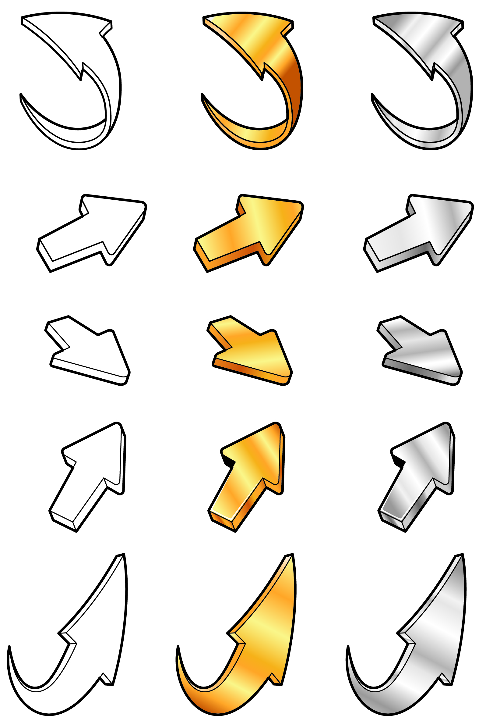 Free Gold Silver Arrow Download 'em! Signs Symbols 1596x2388 Free Gold Silver Arrow Download 'em! Signs Symbols