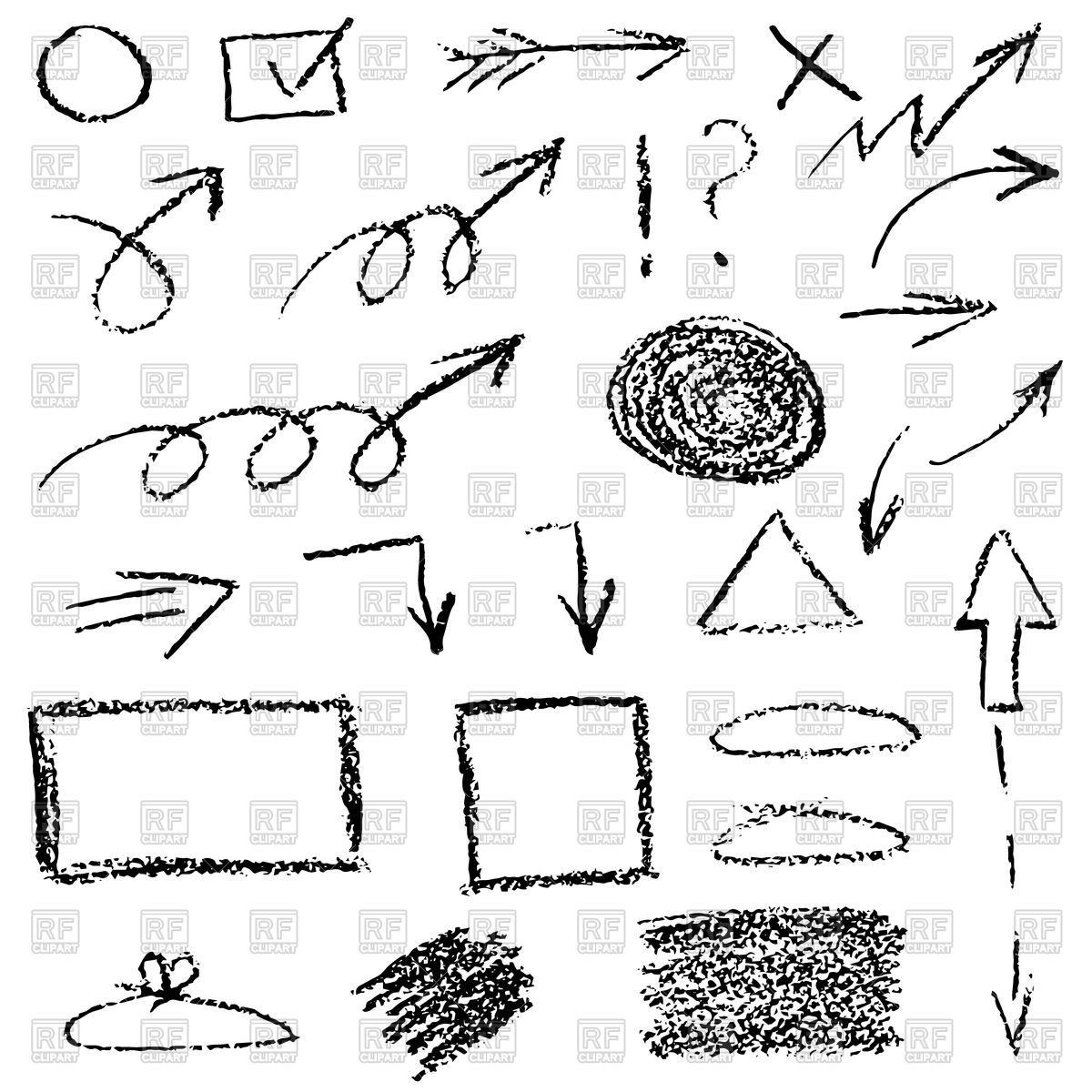 Set Of Hand Drawn Wax Crayon Arrows Vector Image Of Design 1200x1200 Set Of Hand Drawn Wax Crayon Arrows Vector Image Of Design