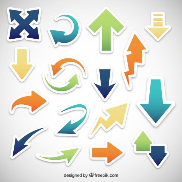 626x626 Variety Of Arrows Vector Free Download