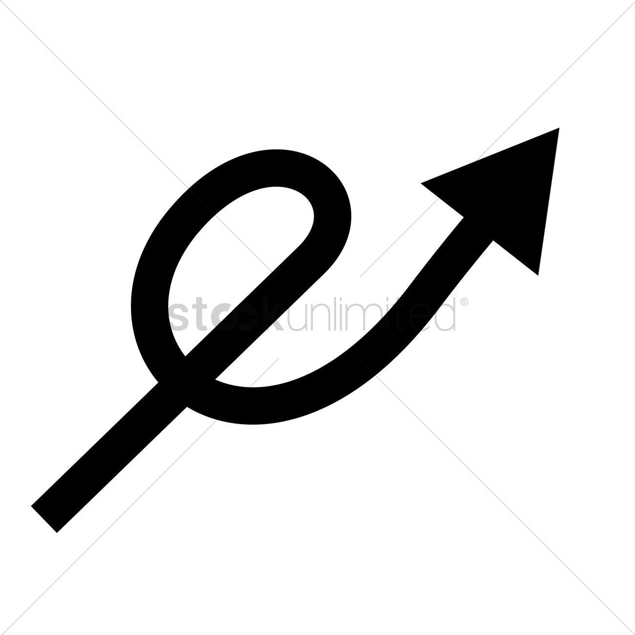 1300x1300 Looped Arrow Vector Image
