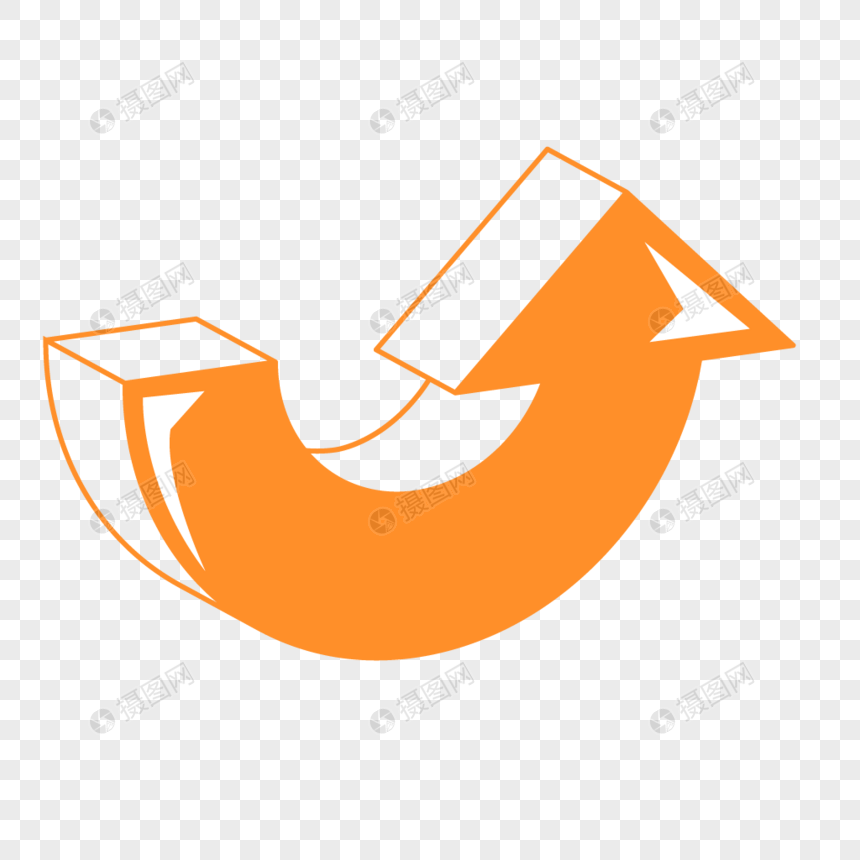 860x860 Creative Yellow Half Arrow Arrow Vector Material Png Image Picture