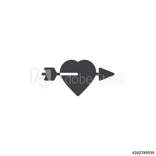 Cupid Arrow And Heart Vector Icon Filled Flat Sign For Mobile 500x500 Cupid Arrow And Heart Vector Icon Filled Flat Sign For Mobile