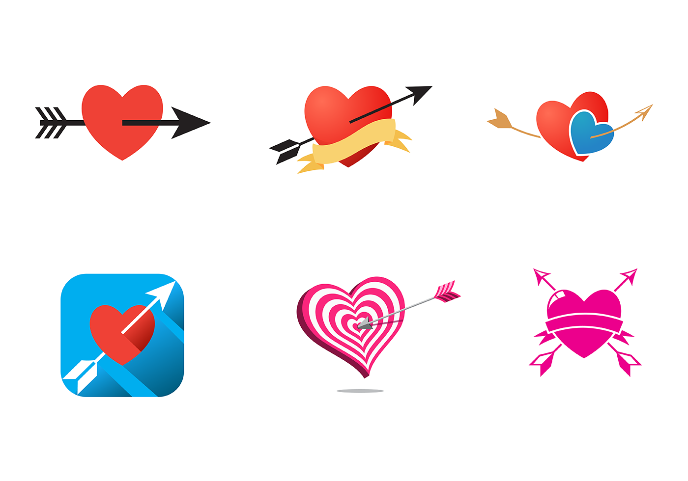 Arrow Through Heart Free Vector Art 1400x980 Arrow Through Heart Free Vector Art