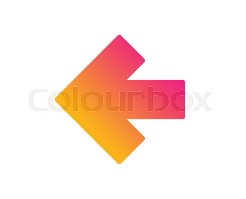 800x647 Left Arrow Icon Direction Arrowhead Stock Vector Colourbox