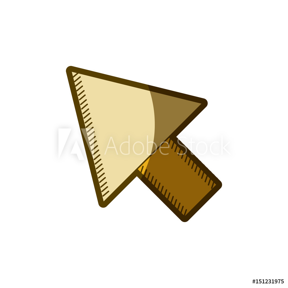 1000x1000 Photo Art Print Yellow Aged Silhouette Of Arrowhead Vector