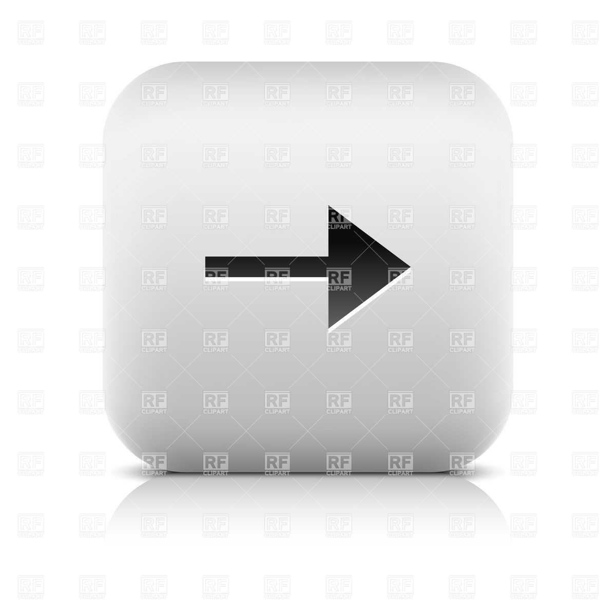 1200x1200 White Web Button With Arrowhead Vector Image Of Signs, Symbols
