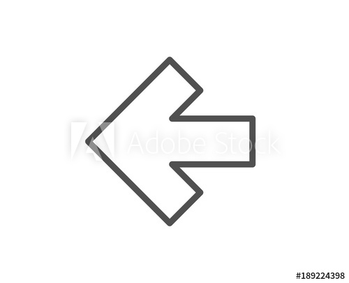 500x405 Left Arrow Line Icon Direction Arrowhead Symbol Navigation