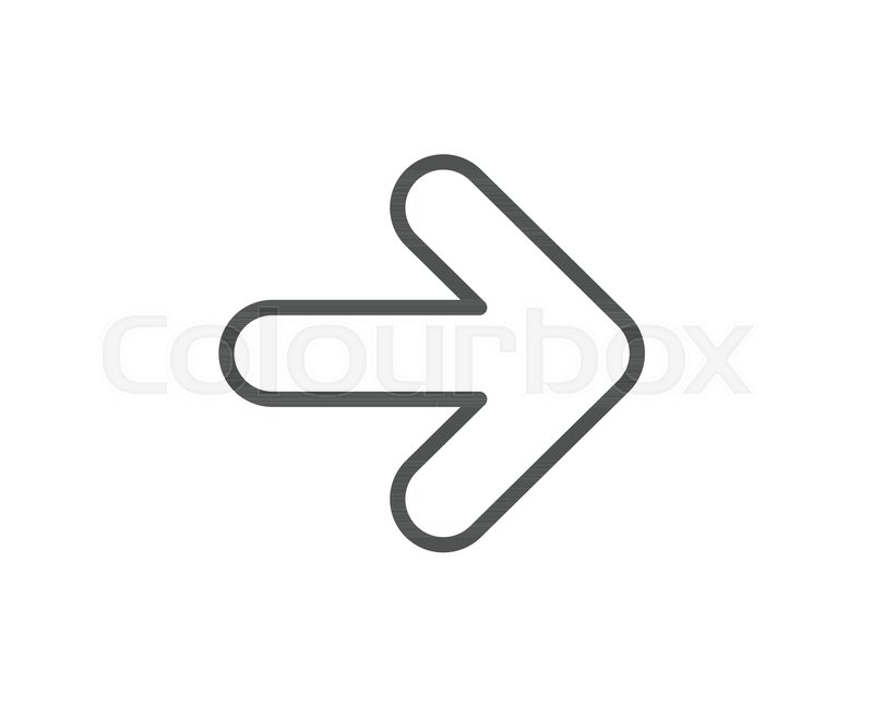 800x647 Next Arrow Line Icon Forward Stock Vector Colourbox