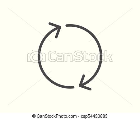 450x383 Refresh Arrow Line Icon Rotation Arrowhead Vector Clip Art