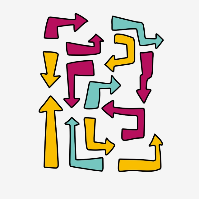 640x640 Three Color Collision Simple Arrowhead Collector Element