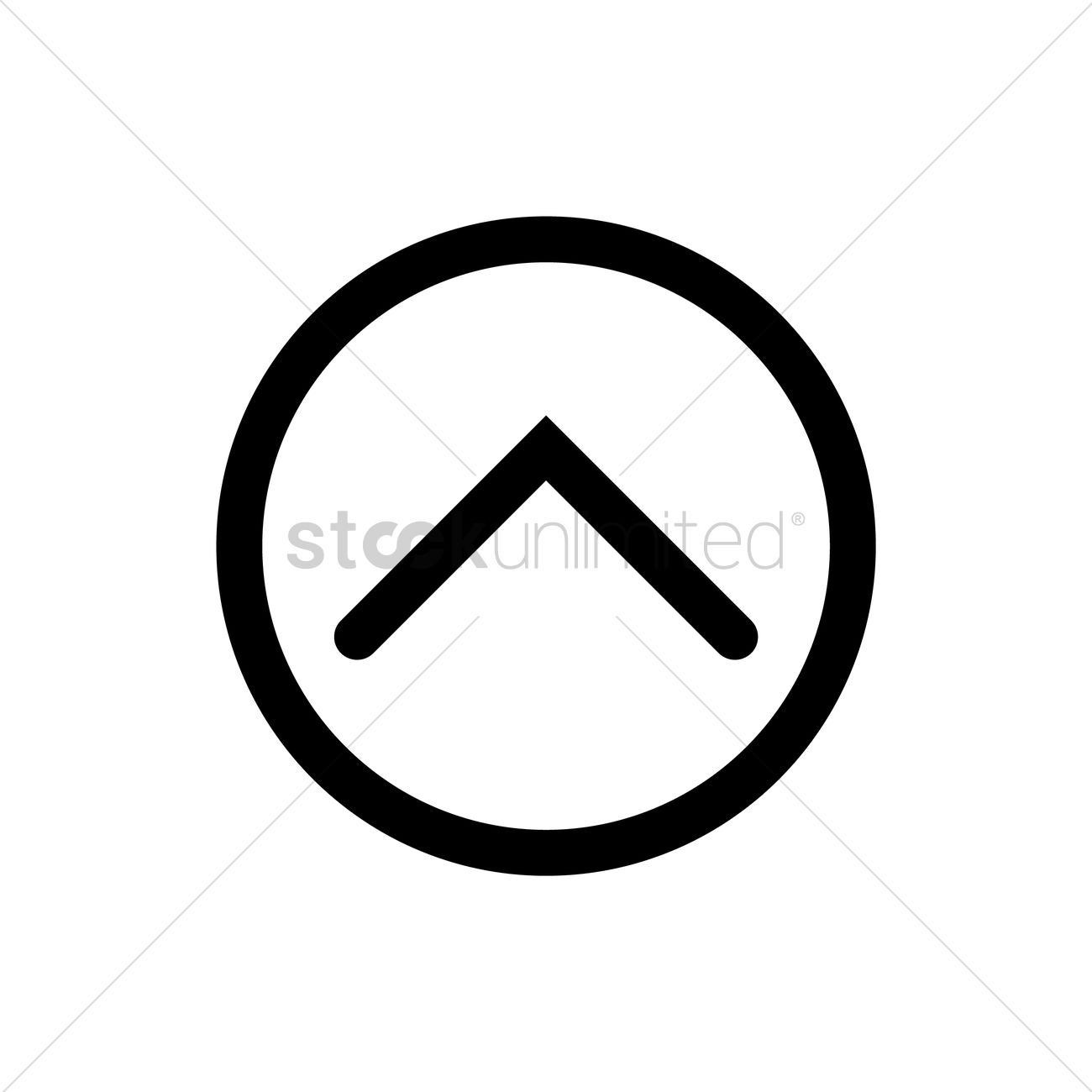 1300x1300 Up Arrowhead Inside A Circle Vector Image