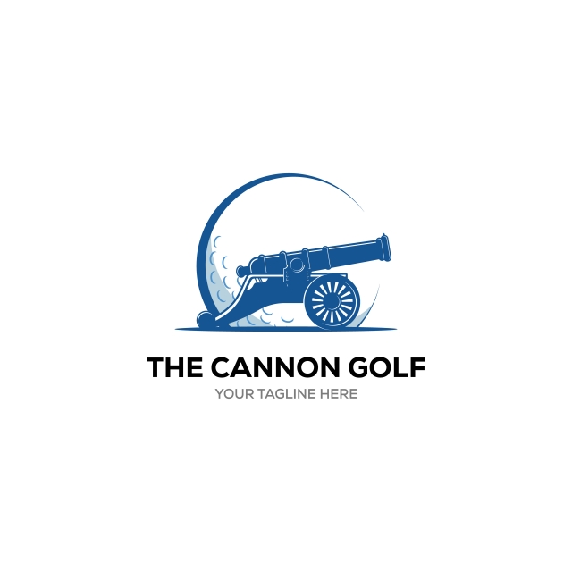 640x640 Vector Label Of Golf Logo Of Golf With Cannon Symbol Vector