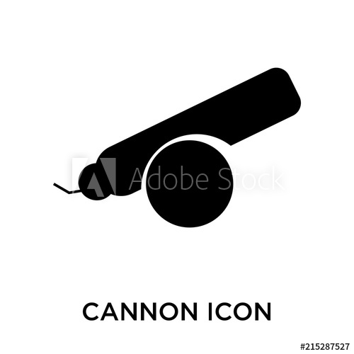 500x500 Cannon Icon Isolated On White Background Simple And Editable