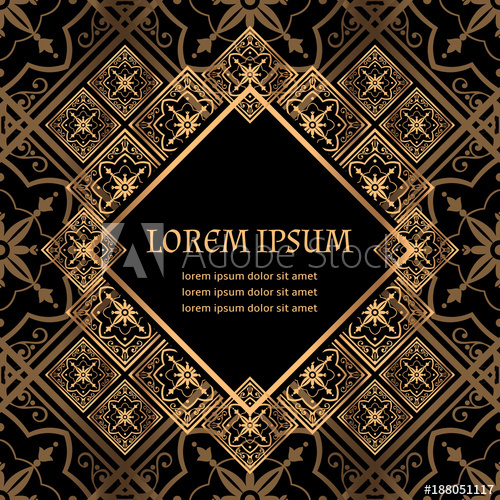 Luxury Background Vector Golden Royal Pattern Art Deco Frame 500x500 Luxury Background Vector Golden Royal Pattern Art Deco Frame