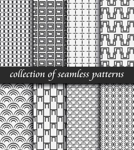 436x490 Set Of Art Deco Seamless Patterns Stylish Modern Textures