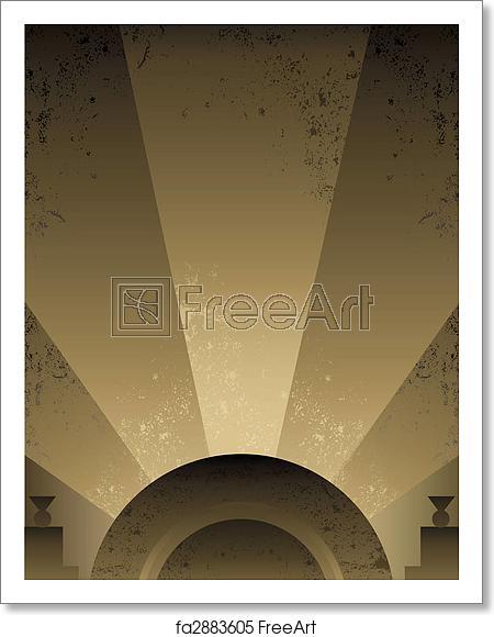 450x580 Free Art Print Of Art Deco Futurist Style Background Design Art