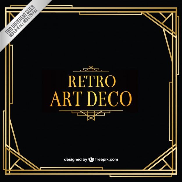 626x626 Retro Art Deco Background Free Vector Gastby In Retro Art