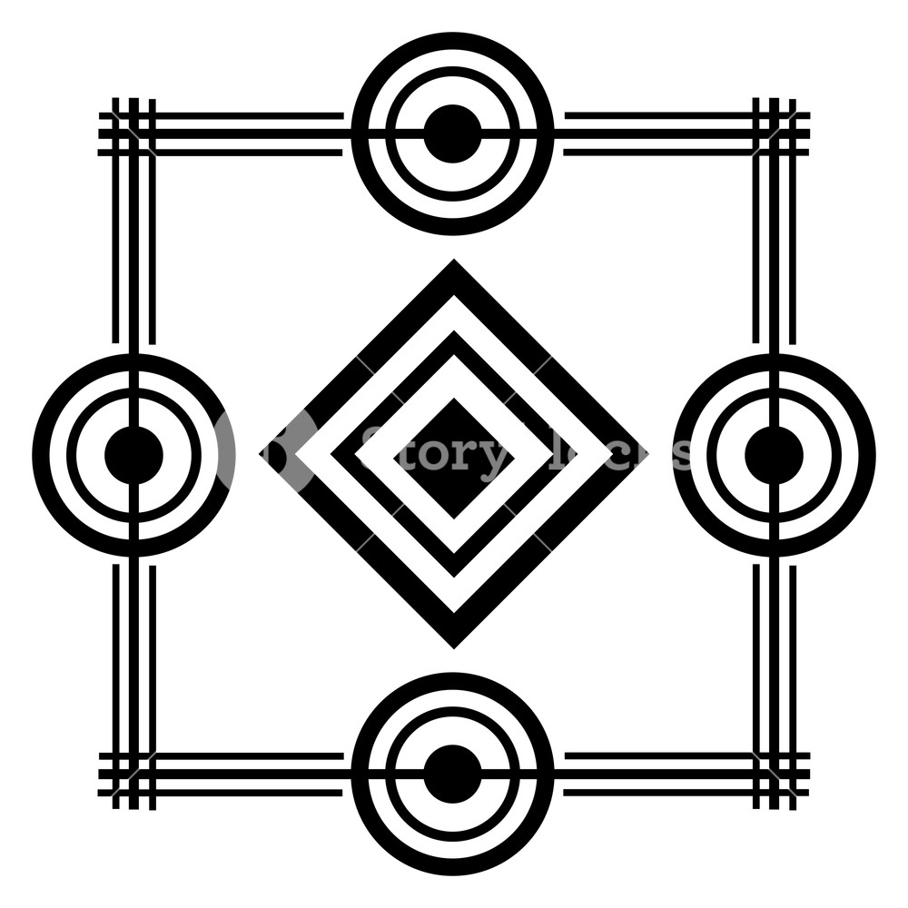 1000x1000 Art Deco Background Geometric Adornment Abstract Vector