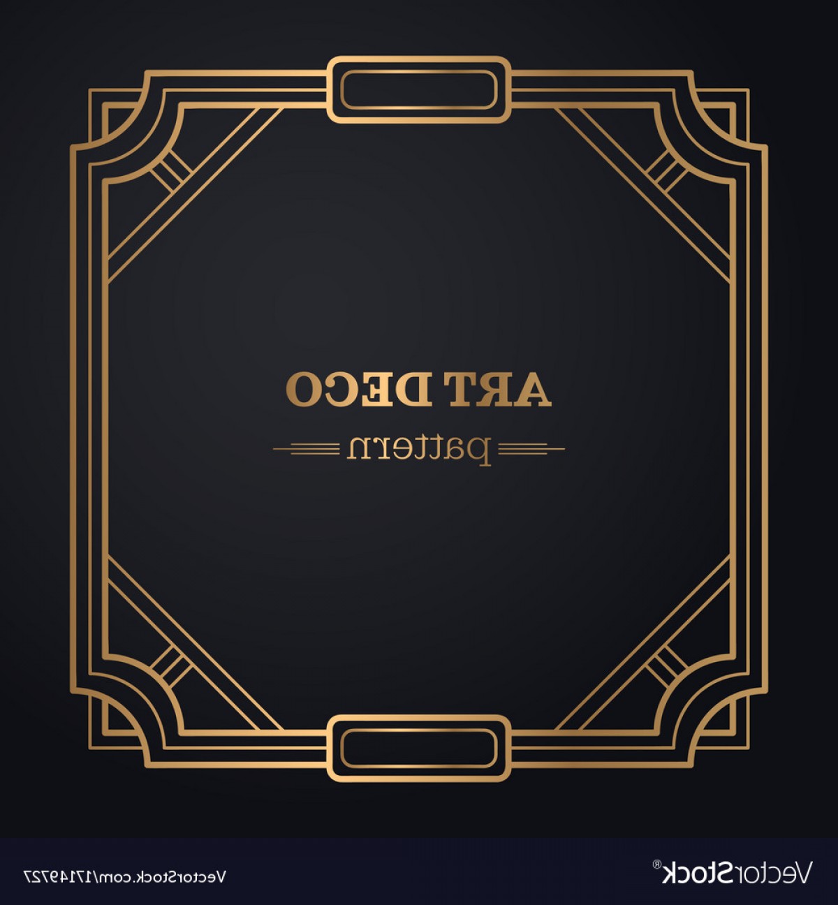 1200x1296 Art Deco Frame Background Vector Cultracing