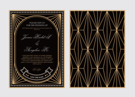 278x200 Art Deco Invitation Free Vector Art