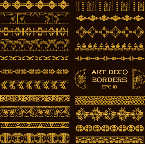 Deco Art Borders Golden Vector Free Vector In Encapsulated 499x496 Deco Art Borders Golden Vector Free Vector In Encapsulated