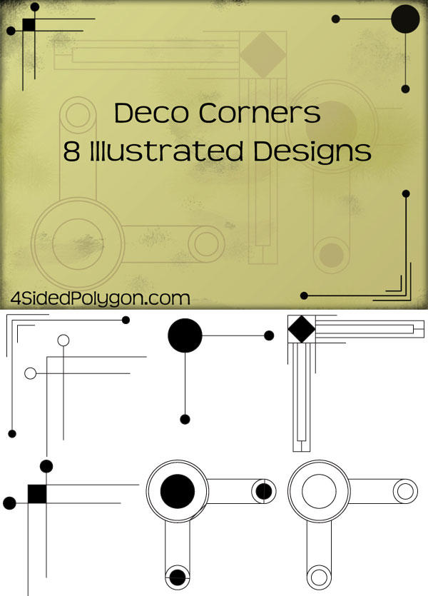 600x835 Free Deco Corners Vector Art
