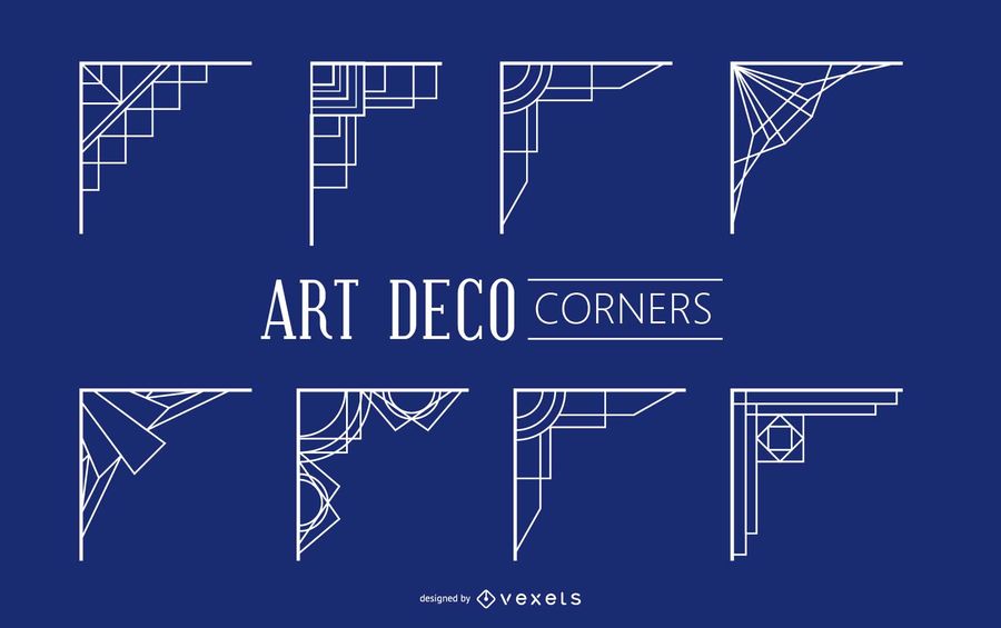 900x565 Vintage Geometric Art Deco Corners