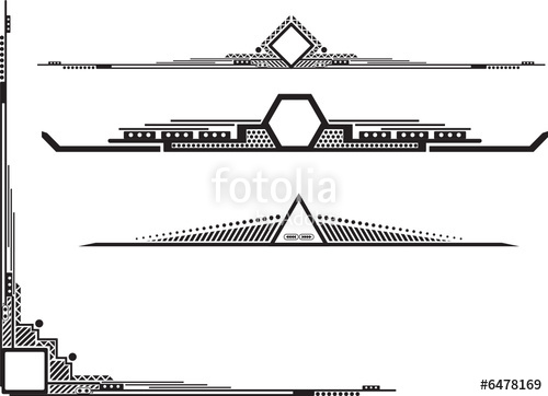 500x362 Art Deco Corner Twiddle Stock Image And Royalty Free Vector