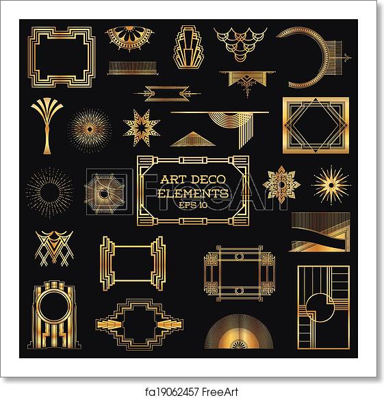 Art Deco Elements Vector at Vectorified.com | Collection of Art Deco ...