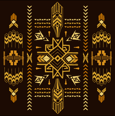 395x398 Golden Deco Elements Art Vector Materoal Free Vector