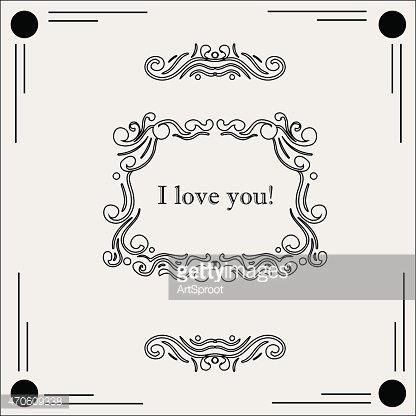 416x416 Vector Frame With Art Deco Monogram And Emblem Premium Clipart