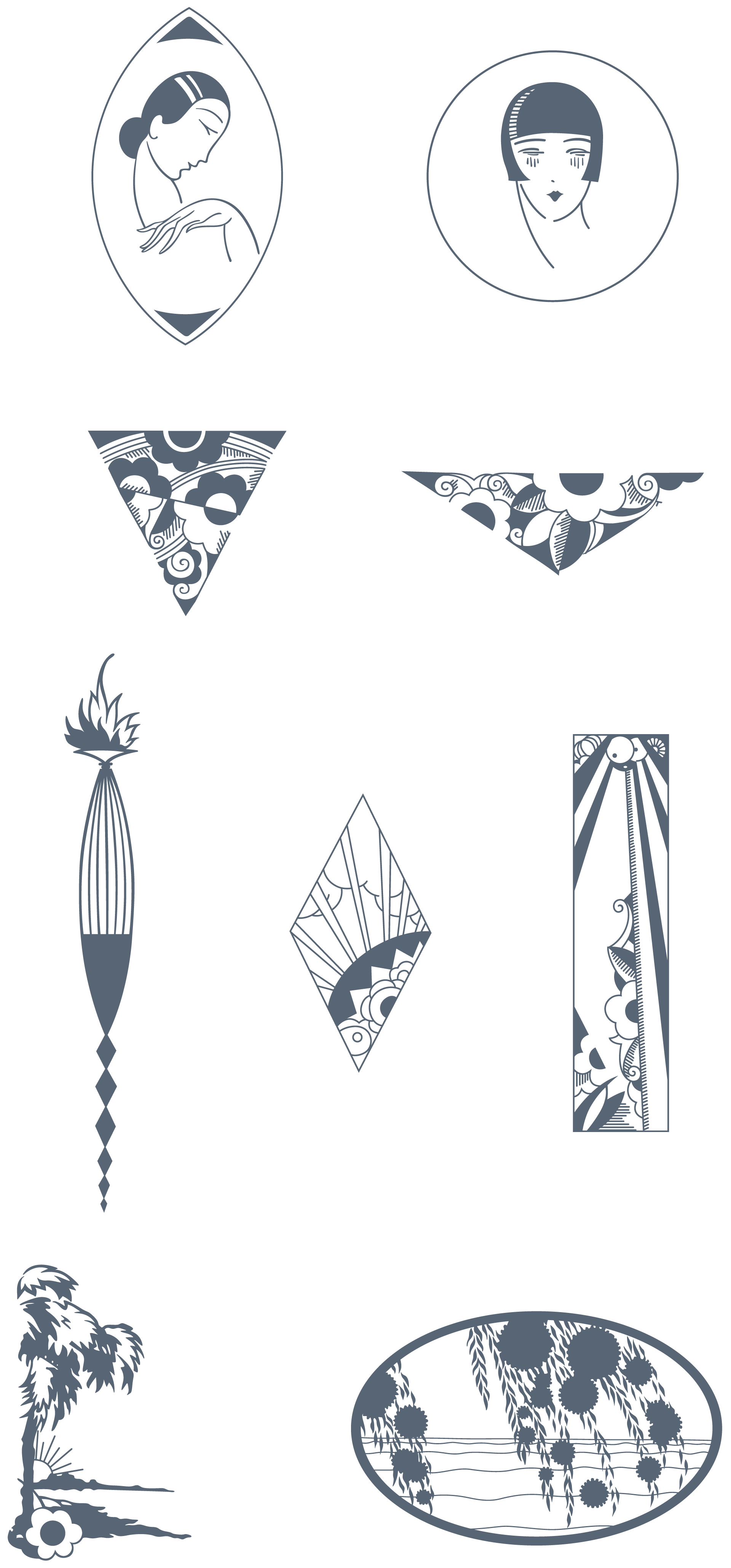 1920x4118 Ultimate Art Deco Vector Pack Decorative Frames