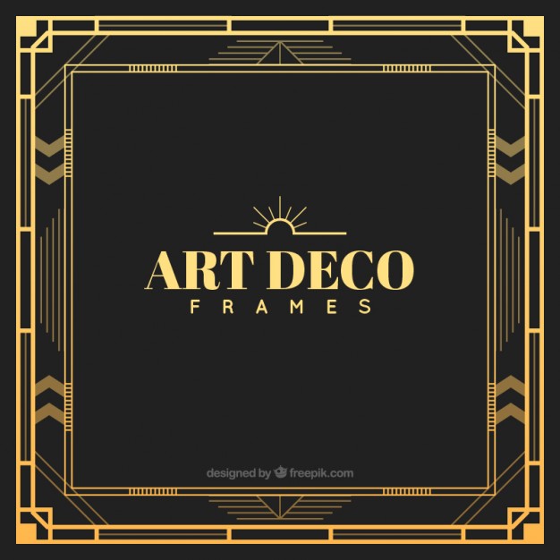 626x626 Golden Art Deco Frame Free Vectors Ui Download