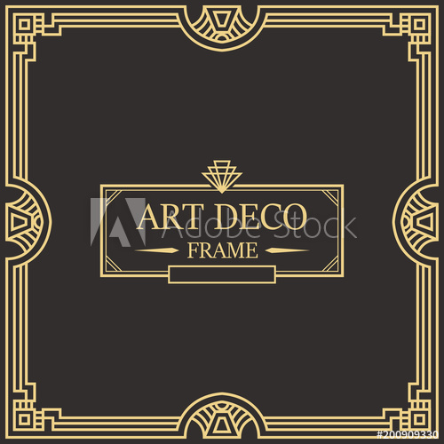 500x500 Art Deco Border Frame Vector