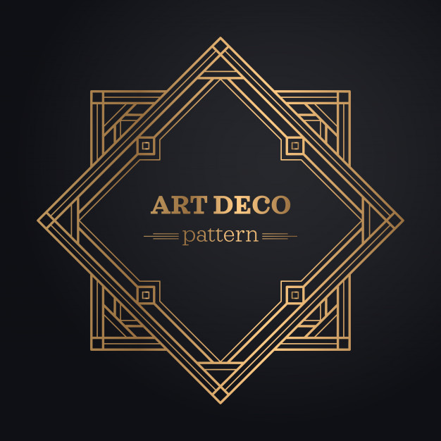 626x626 Art Deco Frame Background Vector Free Download