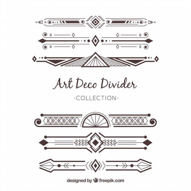626x626 Dividers Collection In Art Deco Style Vector Free Download